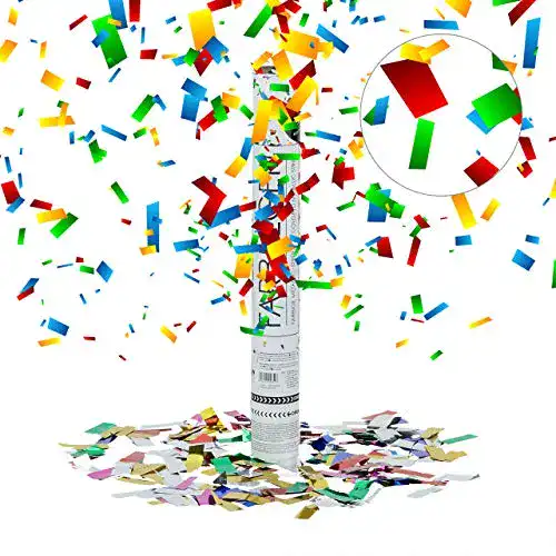 Konfettikanone Relaxdays 5 x Party Popper 40 cm im Set
