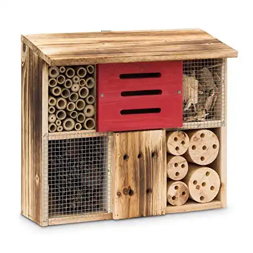Insektenhotel Relaxdays gebrannt HBT 29 x 33 x 13,5 cm