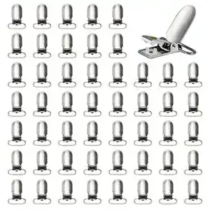 Hosenträger-Clips Johotone Metall Schnullerclips 25mm, 50 Stück