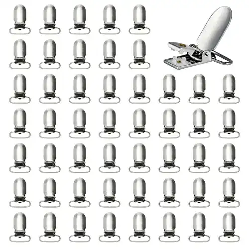 Hosenträger-Clips Johotone Metall Schnullerclips 25mm, 50 Stück
