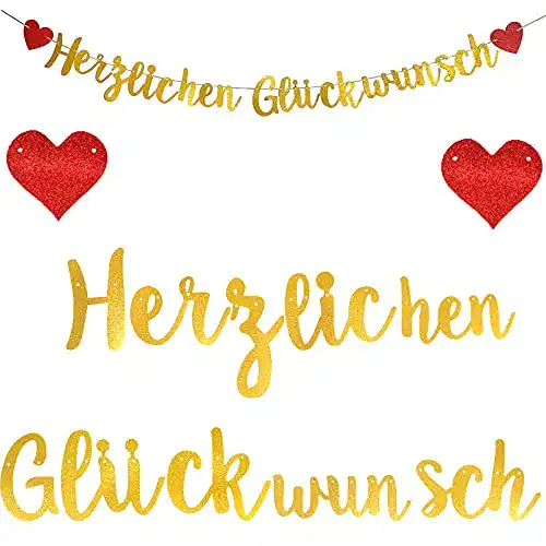 Girlande jenich Herzlichen Glückwunsch Banner Hängende Deko