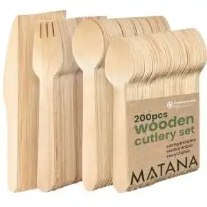 Holzbesteck MATANA 200 Premium Einweg