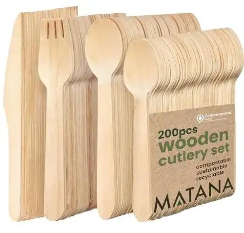 Holzbesteck MATANA 200 Premium Einweg