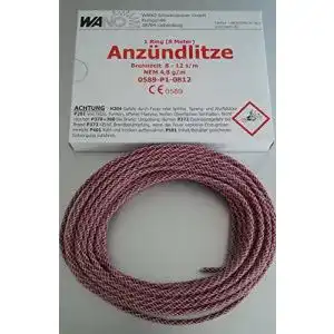 Zündschnur WANO Schwarzpulver GmbH Anzündlitze rot