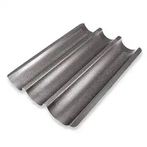 Baguette-Backblech Schramm ® Antihaftbeschichtung, 3 Baguettes