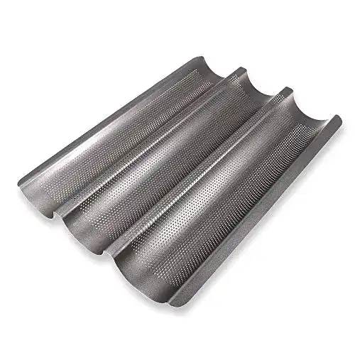 Baguette-Backblech Schramm ® Antihaftbeschichtung, 3 Baguettes