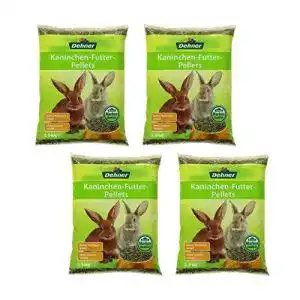 Zwergkaninchenfutter Dehner, Futter-Pellets, 4 x 2.5 kg
