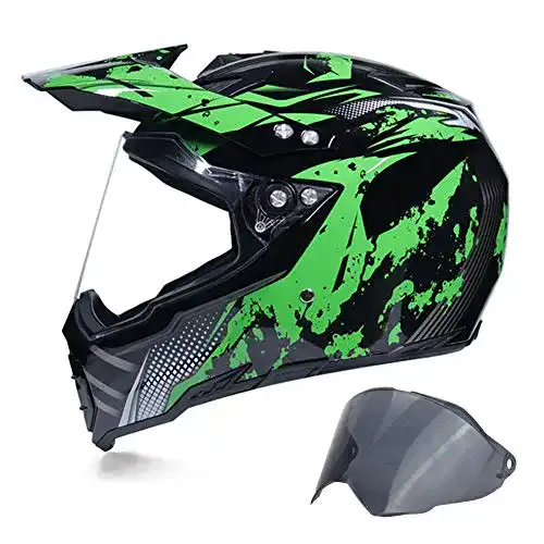 Crosshelm mit Visier MRDEAR Full Face Offroad Helm Herren