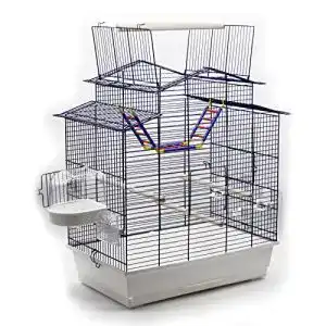 Vogelkäfig Interzoo XXL Wellensittich, mit Freisitz & Zubehör