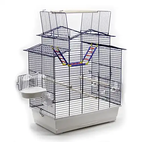 Vogelkäfig Interzoo XXL Wellensittich, mit Freisitz & Zubehör