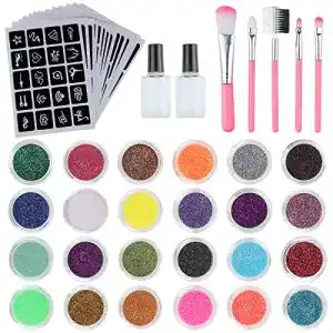 Glitzertattoos Lictin Glitzer Tattoo Temporäre Tattoo Set