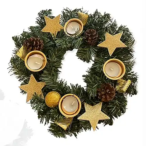Adventskranz Annastore für Teelichter, fertig dekoriert Ø 30 cm