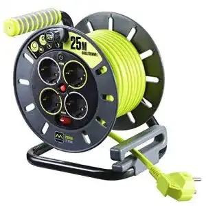 Kabeltrommel (25m) Masterplug Pro-XT mit 4 Steckdosen