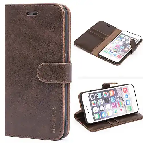 iPhone-6s-Plus-Hülle Mulbess Handyhülle, Kaffee Braun