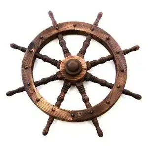 Steuerrad Nexos GH35057 Holzrad Ø 80 cm 8 Speichen, braun