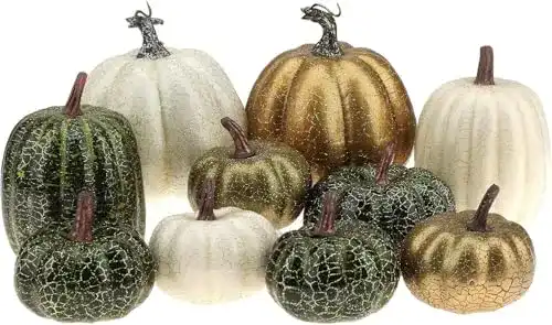 Kürbis-Deko Kepfire 10 Pcs Künstlich Gefälscht Kürbisse Schaum