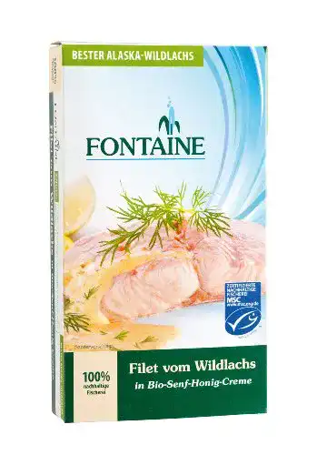 Dosenfisch Fontaine Wildlachsfilet in Creme 3 x 200 g