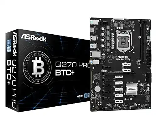 ASRock-Mainboard ASRock Q270 PRO BTC+ 90-MXBHM0-A0UAYZ, Schwarz