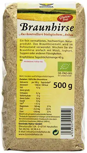 Braunhirse Govinda glutenfrei, 2er Pack (2 x 500 g)
