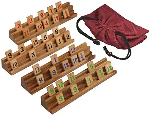 Rummy LOGOPLAY Legespiel mit 108 Spielsteinen im Stoffbeutel