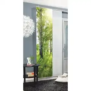 Fotogardinen Home Fashion Schiebevorhang, Grün, 245 x 60 cm