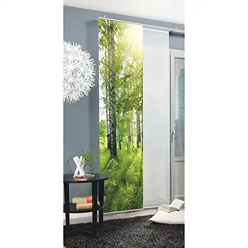 Fotogardinen Home Fashion Schiebevorhang, Grün, 245 x 60 cm