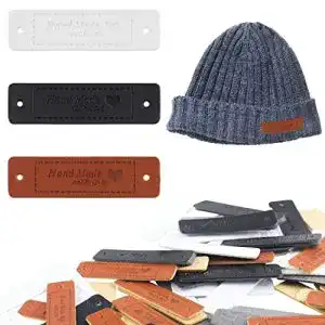 Lederlabel DELSEN 60 Stück Handmade Label Leder,Lederetiketten