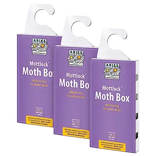 Kleidermottenfalle Aries 3 er-PACK Mottlock Mottenbox, Klebefallen