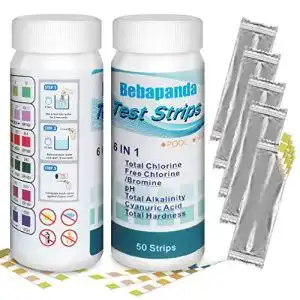 Pool-Teststreifen Bebapanda Poolwasser Teststreifen, 6 IN 1-50 Stck