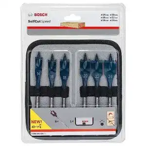 Forstnerbohrer Bosch Professional 6tlg. Flachfräsbohrer-Set Self Cut