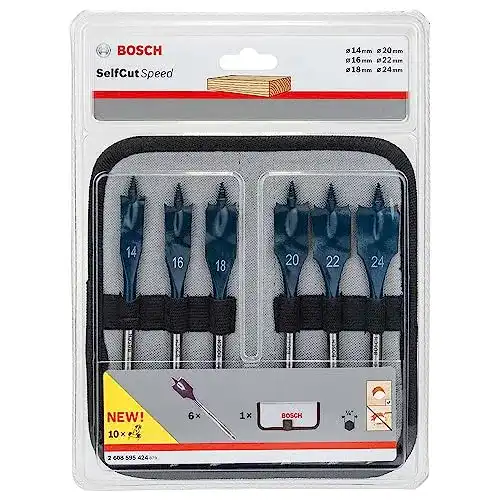 Forstnerbohrer Bosch Professional 6tlg. Flachfräsbohrer-Set Self Cut