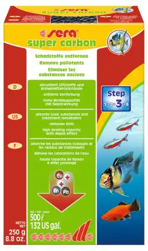 Die beste Aktivkohle (Aquarium) sera Super Carbon Active Filter, 250 g 2026 Test Bestseller Aktivkohle (Aquarium) sera Super Carbon Active Filter, 250 g