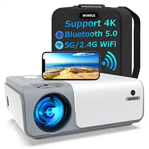 WLAN-Beamer WiMiUS Beamer, Full HD 1080P 8500 Lumen, 4K