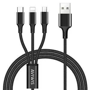 Multi-Ladekabel AVIWIS Multi USB Kabel, 3 in 1 Multi Ladekabel