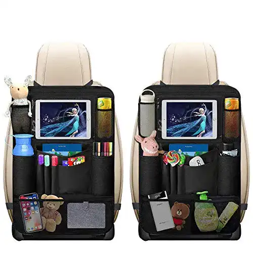 Rückenlehnenschutz Auto Rückenlehnenschutz, omitium 2 Stück Auto Rücksitz Organizer
