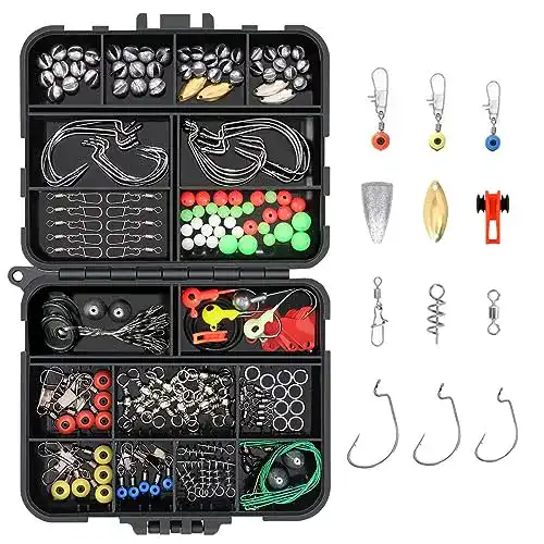 Angelhaken Vicloon 191stk Kit, Angelzubehör Set inkl. Jig Haken