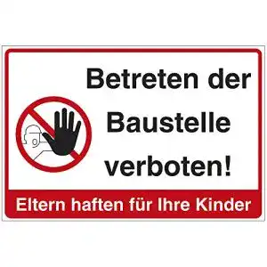 Baustellenschild geschenke-fabrik Schild 300×200 mm