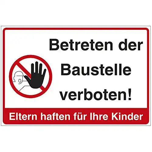 Baustellenschild geschenke-fabrik Schild 300×200 mm
