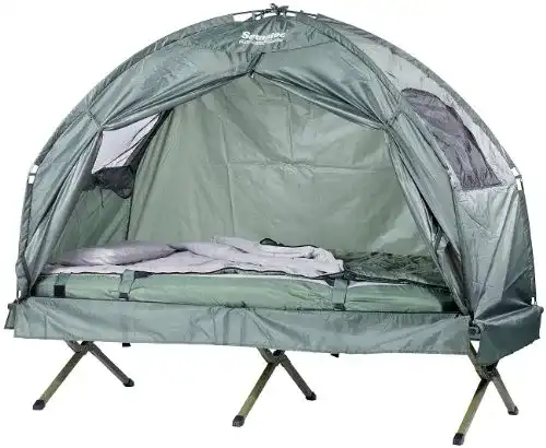 Feldbett mit Zelt Semptec Urban Survival Technology 4in1-Zelt