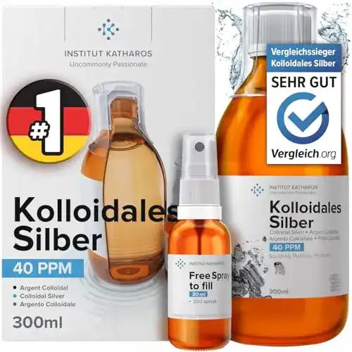 Kolloidales Silber INSTITUT KATHAROS 100% natürlich 40 PPM