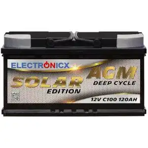 AGM-Batterie 140Ah Electronicx Solarbatterie 12V Solar Edition