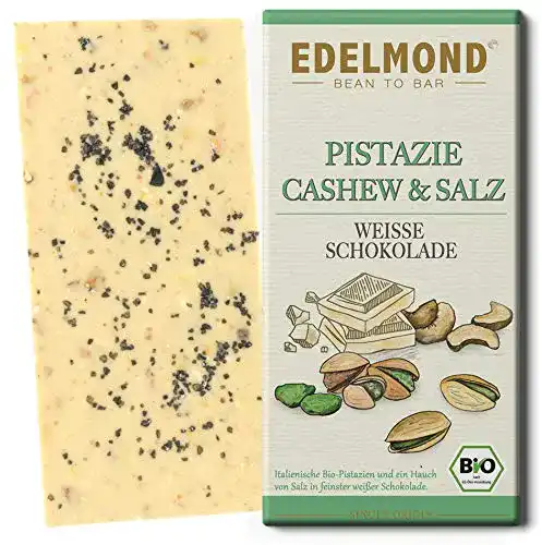 Weiße Schokolade Edelmond Bio. Weiße Nuss Schokolade