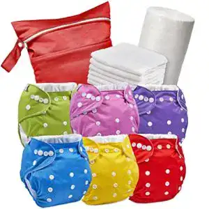 Stoffwindeln Juicy Bumbles Set, 6 wiederverwendbare Windeln