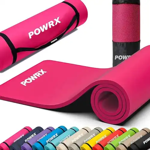 Yogamatte XL POWRX Gymnastikmatte I Yoga-Matte inkl. Trageband