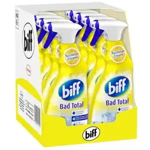 Badreiniger Biff Bad Total Spritzige Zitrone, 8 x 750 ml