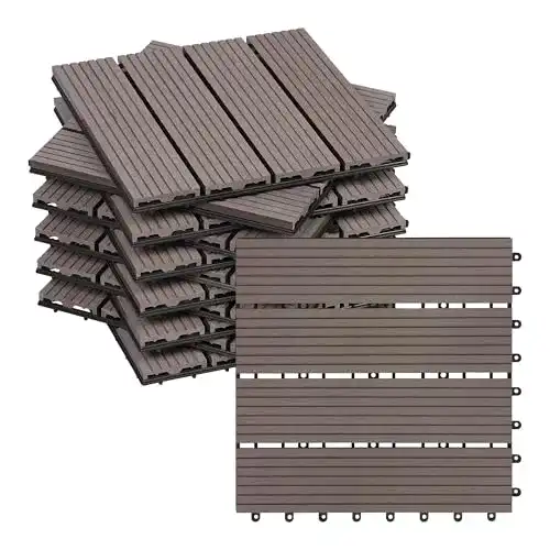 Die beste WPC-Terrassendiele WOLTU GTF001br WPC Terrassenfliesen Braun 2026 Test Bestseller WPC-Terrassendiele WOLTU GTF001br WPC Terrassenfliesen Braun