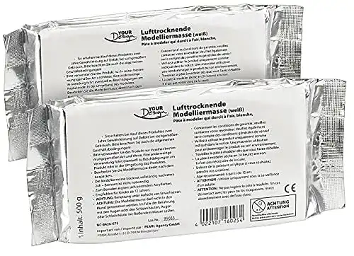 Soft-Ton Your Design lufttrocknender Ton: weiß, 1.000 g