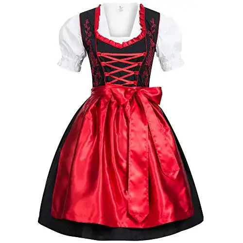 Dirndl Gaudi-Leathers SW2580FILIRT Damen, Schwarz, 38