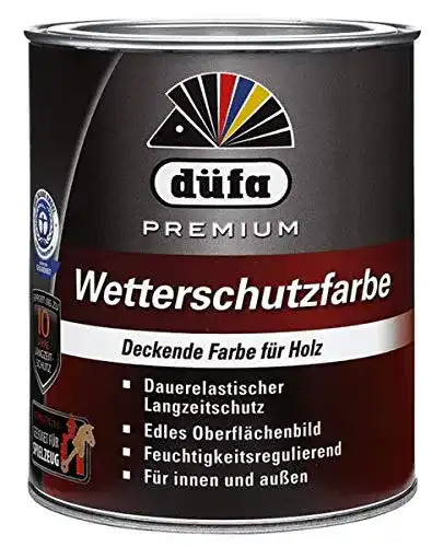 Wetterschutzfarbe Weiß DÜFA düfa Premium Holzschutzfarbe 2,5 L