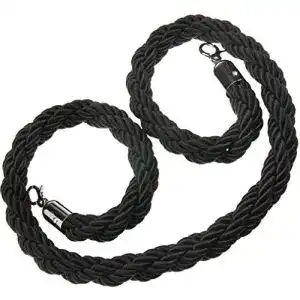 Absperrseil OTOTEC , gedreht, 1,5 m – schwarz
